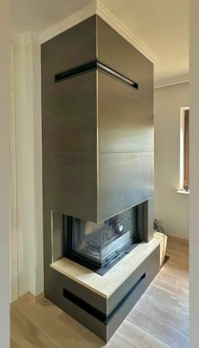 L Tipi Köşe Şömine AKS0156 ürün küçük galeri görseli