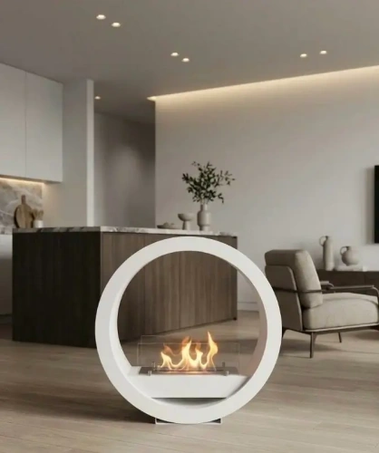 LunaFire Beyaz Taşınabilir Bioethanol Şömine AKS2645 ürün küçük galeri görseli