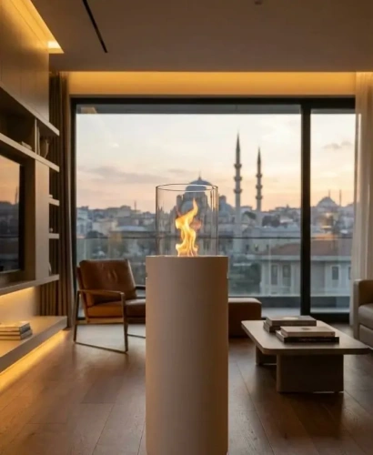 LunaFire Taşınabilir Bioethanol Şömine AKS2644 ürün küçük galeri görseli