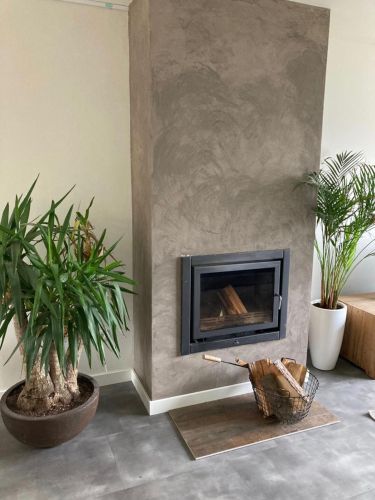 Modern Beton Efektli Şömine Modeli AKS0822 ürün küçük galeri görseli