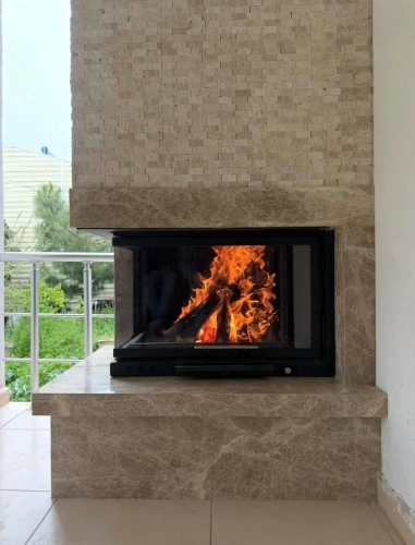 Modern L Tipi Köşe Şömine AKS0171 ürün küçük galeri görseli