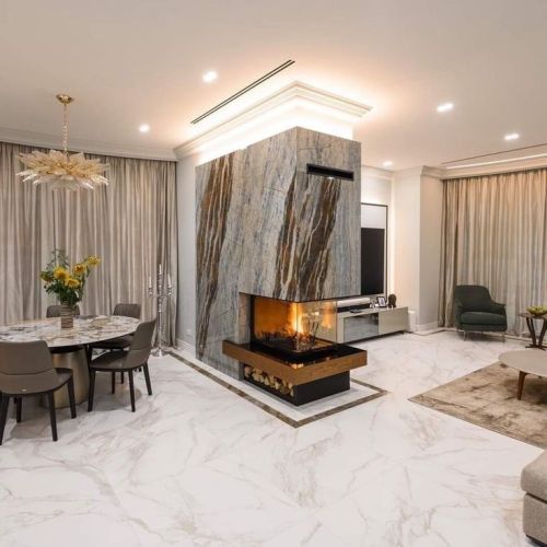 Modern Salon Şöminesi U Tipi AKS0233 ürün küçük galeri görseli
