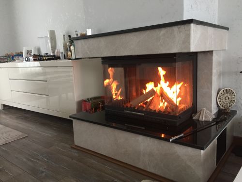 Modern U Tipi Şömine Modelleri AKS0234 ürün küçük galeri görseli
