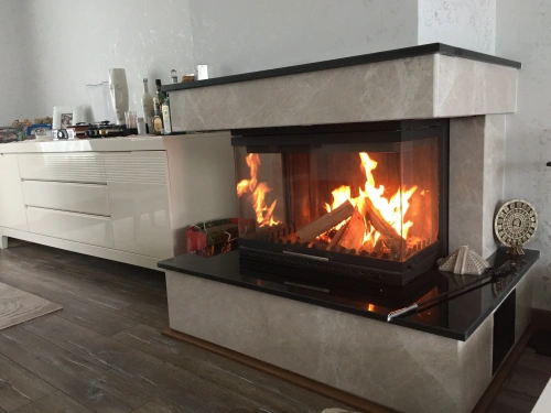 Modern U Tipi Şömine Modelleri AKS0234 ürün küçük galeri görseli
