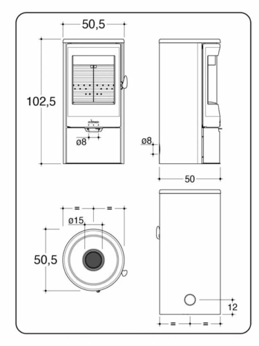 Neosen (Air Tight) Çelik Odun Sobası AKS8429 ürün küçük galeri görseli