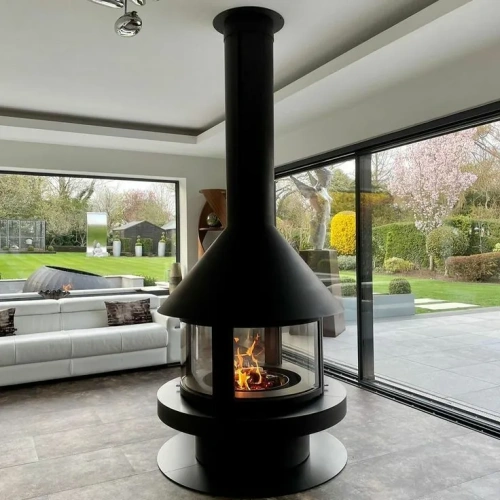 Oval Camlı Orta Şömine Modeli 0070  ürün küçük galeri görseli