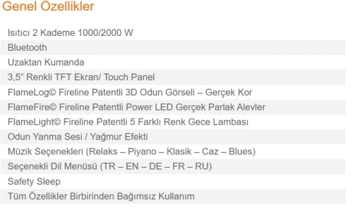 Prestij Elektrikli Şömine Modeli AKS1631 ürün küçük galeri görseli