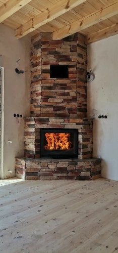 Rustik Villa Şöminesi AKS0414 ürün küçük galeri görseli