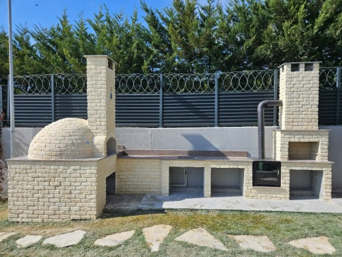 Taş Kaplamalı Taş Fırınlı Barbekü Modeli AKS0845 ürün küçük galeri görseli