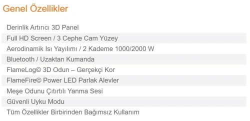 TV Üniteli Elektrikli Şömine AKS1622 ürün küçük galeri görseli