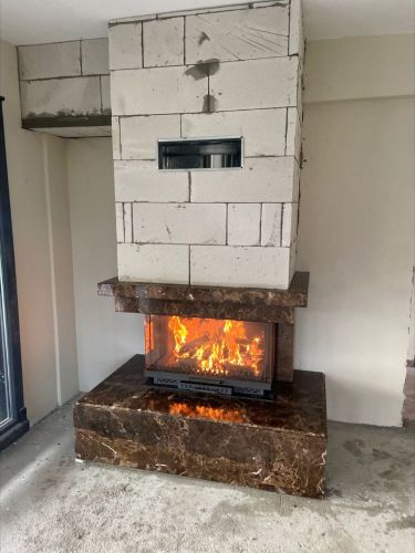 U Tipi Şömine Modeli AKS0217 ürün küçük galeri görseli