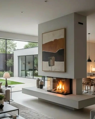 U Tipi Şömine Modeli AKS0223 ürün küçük galeri görseli