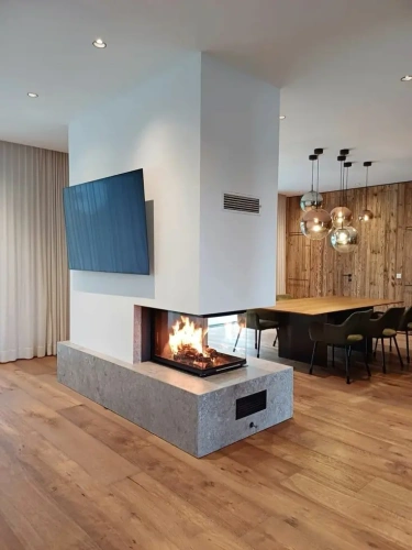 U Tipi Şömine Nedir? 3 Tarafı Camlı Şömine Seçimi ve Tasarım Rehberi galeri görseli